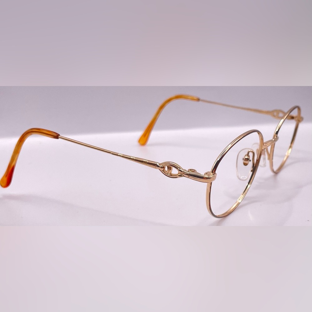 Vintage Kirkland Signature Maria 227 Brown Gold Oval Sunglasses Frames Only